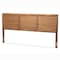 Baxton Studio Raya Mid-Century Walnut Brown Finished Wood King Size Headboard 156-9421 - alternate 1